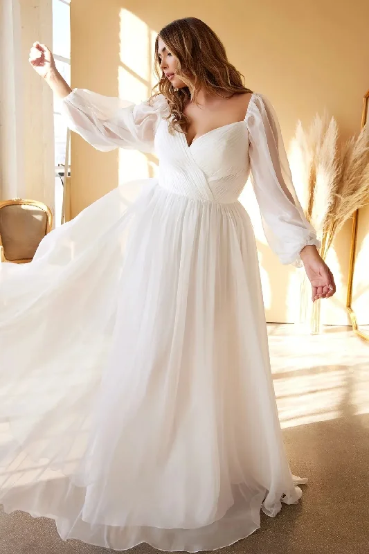 Women Chiffon Long Sleeve Pressed Pleated One Shoulder Banquet Party Dress Tunics Top Casual