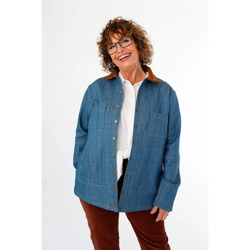 Chalk and Notch Den Jacket Paper Pattern Stand-Up Collar Roll-Neck Collar Turtle Neck