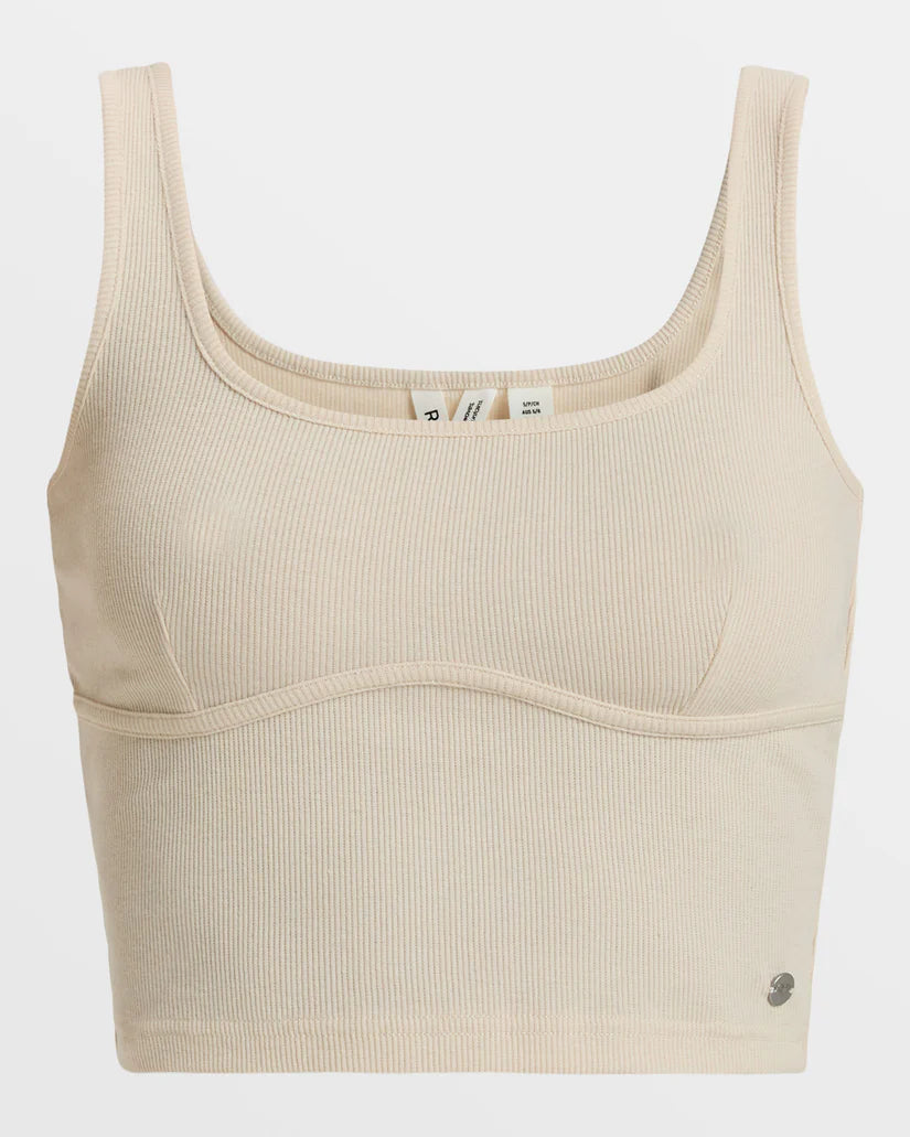 Pretty Please Tank Crop Top PARCHMENT glitter tank top