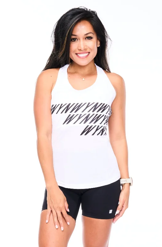 Women's Fly Tank - White crossback tank top
